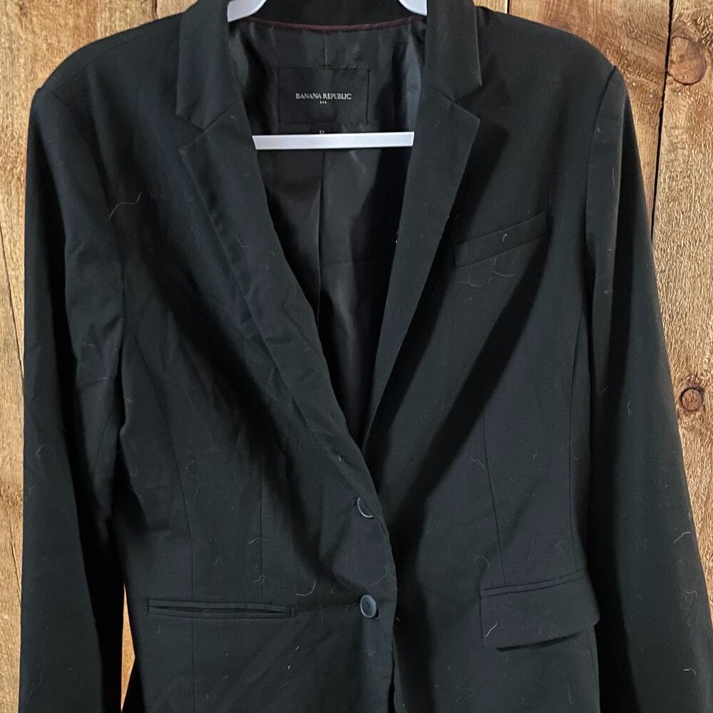 Banana Republic Black Blazer Suit Jacket Women's Size 12